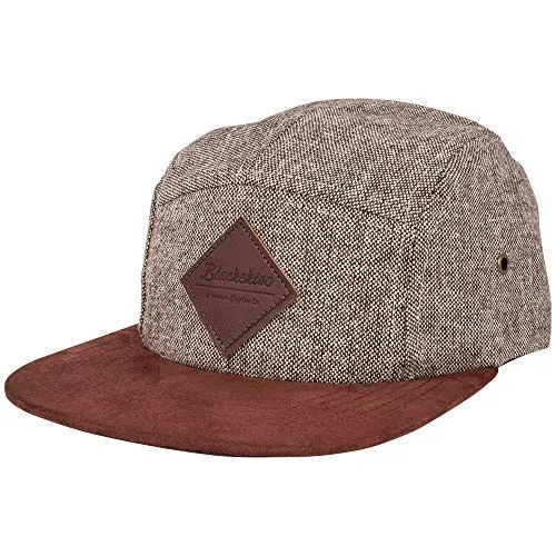 Blackskies 5-Panel Camp Cap - Unisex Baseball Mütze für Skater & Surfer - Stylische 5-Panel Cap aus Tweed-Stoff mit Kunst-Wildlederschirm, ideal für Sommer und ganzjährig. Einheitsgröße, verstellbar, langlebig und klimaneutral produziert – perfektes Accessoire für modebewusste Skater und Surfer.