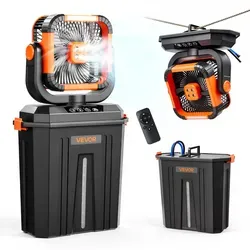VEVOR Akku Camping Ventilator mit Nebelfunktion von Vevor