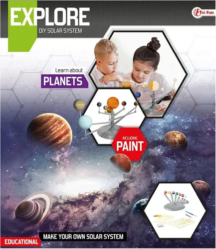 Toi-Toys EXPLORE Wissenschaftset Sonnensystem DIY Kinder Lernspiel Astronomie Bastelset