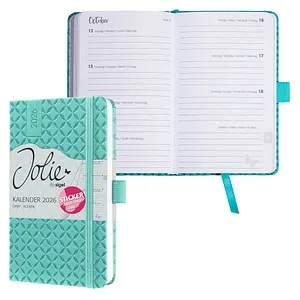 SIGEL Buchkalender Jolie 2026 aqua green, 1 St. von SIGEL
