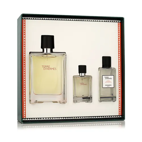 TERRE D'HERMES HERMÈS Set: 100ml EDT Spray + 12,5ml Mini + 40ml After Shave - Herren-Duftset mit dem frischen Grapefruit-Aroma von Terre d'Hermès, ideal für den modernen Mann, der Stil und Eleganz schätzt.