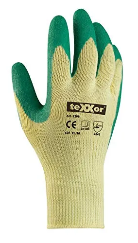 texxor Handschuhe Grobstrickhandschuhe POLYESTER gelb/grün 10