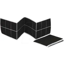 SIN 207830 - Klettpunkte, eckig, selbstklebend, 50x50 mm, 24 Stück, schwarz