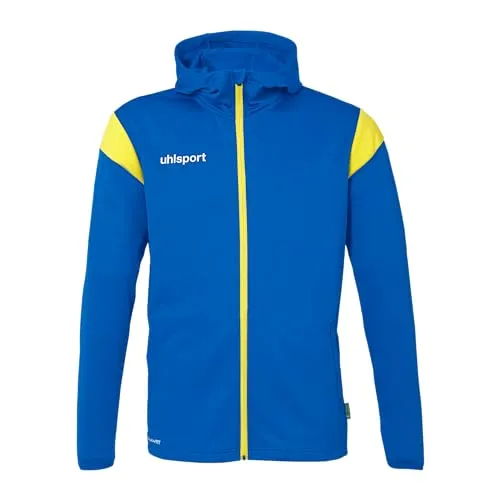 uhlsport Unisex Squad 27 Track Hood Sport-Jacke - Sportjacke aus 100% recyceltem Polyester, extrem atmungsaktiv und bequem. Ideal für Kinder und Erwachsene, perfekt für Fußball und Training.