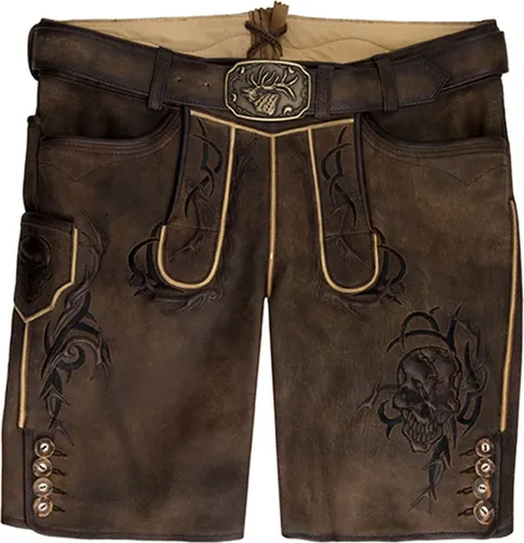 Spieth & Wensky Herren Lederhose Demos braun 54 - Traditionelle Bekleidung, hochwertig verarbeitet und ideal für festliche Anlässe, fällt größengerecht aus.