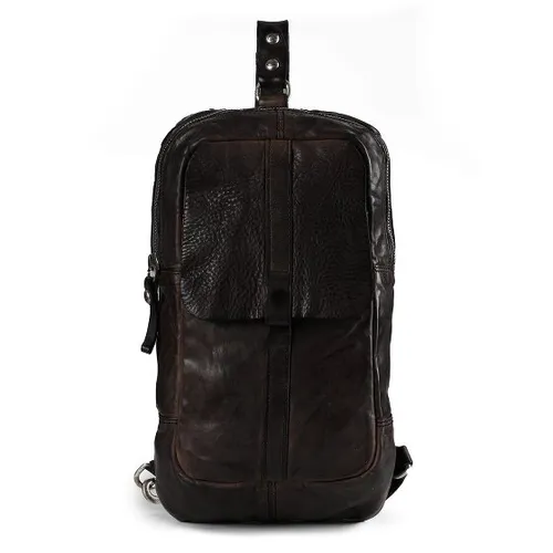 Campomaggi Avocado Sling Bags Leder 36 cm grau TAS062208 von Campomaggi