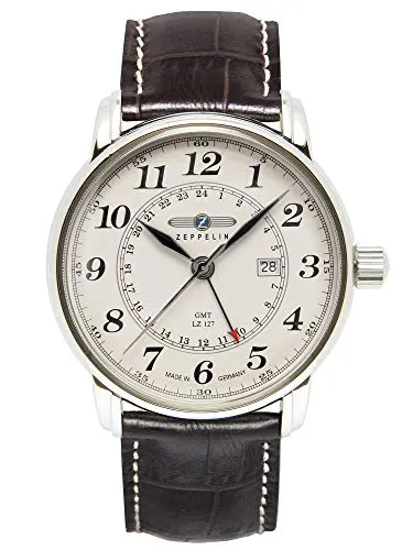 ZEPPELIN Quarzuhr 7642-5 LZ-127 - Elegante Herrenuhr 42mm mit 5ATM - Armbanduhren – Hochwertige Zeppelin Quarzuhr mit 5ATM Wasserdichtigkeit und klassischem Design, ideal für stilbewusste Herren.