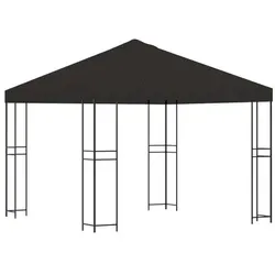 vidaXL Pavillon 3 x 3 m Anthrazit aus Polyester und Stahl - Gestalten Sie Ihren Außenbereich mit diesem eleganten Pavillon. Ideal für Gartenpartys und entspannte Stunden, bietet er Schatten und Schutz. Robuste Konstruktion und wasserabweisendes Dach garantieren eine zuverlässige Nutzung.