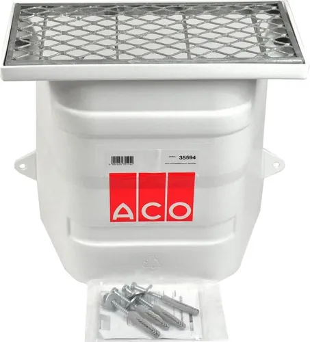 ACO Lüftungsschacht 40x40 ohne Boden Kellerschacht mit Streckmetallrost Lüftung Keller