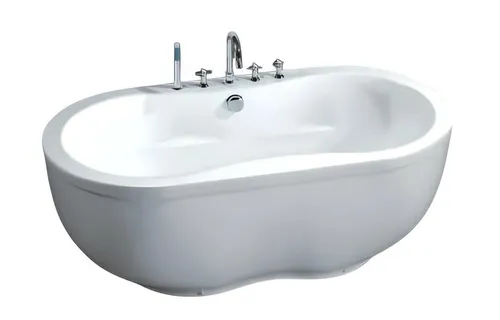 Komfort Badewanne Designwanne 165x85 cm - Elegante freistehende Acrylwanne in modernem Oval-Design, ideal für Ihr Badezimmer. Mit 2 Jahren Herstellergarantie und komfortabler Größe für entspannende Momente.