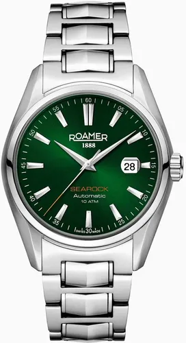 ROAMER SEAROCK AUTOMATIC Herren-Armbanduhr - Armbanduhren mit Schweizer Uhrwerk, 100 m wasserdicht, elegantes Design mit Saphirglas und Leuchtzeigern – ideal für stilbewusste Herren.