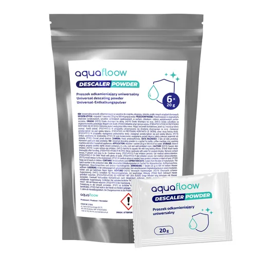 6x20g AquaFloow Entkalkungspulver gerätepflege kalklöser entkalker wasserkocher
