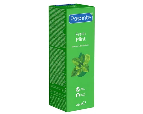 Pasante Gleitgel Tingling Mint Lube (prickelndes Gleitgel mit Minz-Geschmack), Flasche mit 75ml, 1-tlg., lange gleitfähig, nicht klebend, parabenfrei, kondomfreundlich