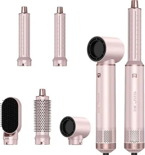 Dryhsip Warmluftbürste, 5 in 1 Hairstyler, Föhnbürste mit haartrockner für Frauen, Airstyler mit Föhn, Glätten,Lockenstab Automatisch, Haarglätter, Rundbürstenföhn,Volumen,Eurostecker