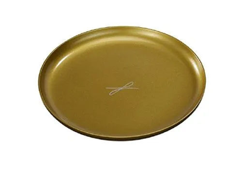 Kerzenteller, Dekoteller Rund Gold 12 cm