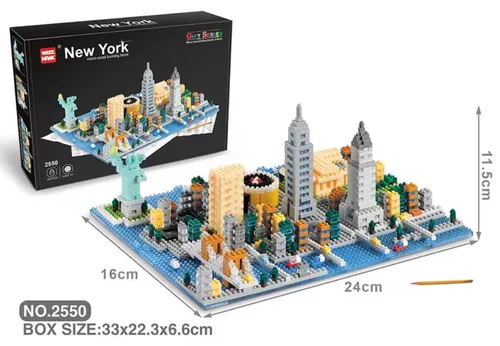 New York Skyline Bausatz aus Micro-Bricks