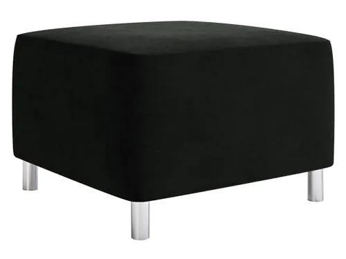 Mirjan24 Moderner Polsterhocker Dover – Vielseitiger Sitzhocker in Manila 18 - Stylischer Polsterhocker mit großer Farb- und Materialauswahl. Ideal als Sitzgelegenheit oder Fußbank. Verchromte Füße sorgen für Stabilität. Lieferung bis zur ersten Tür.