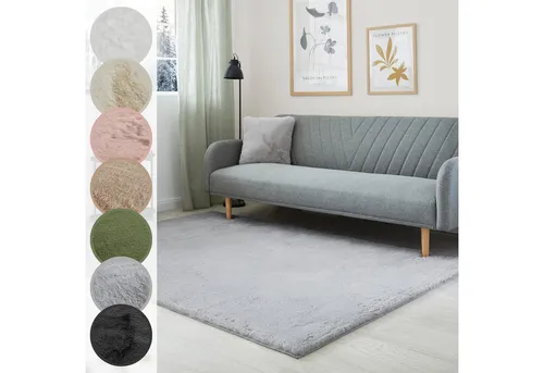 LUXOR living Fellteppich Novara 160x230 cm in silber von LUXOR living