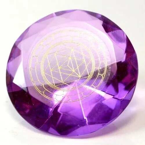 Tachyonen Glas Diamant  Merkaba Violett 45 Energie Heilige Geometrie Zadkiel 7.