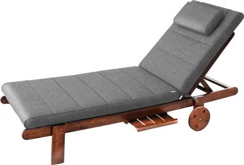 Liegenauflage „Alicante“ – 60×122×82 cm wasserabweisend, wendbar & bequem – mit Kopfkissen | PillowPrim