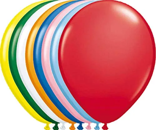 Bunte einfarbige Luftballons - 100er Pack, Sortiert