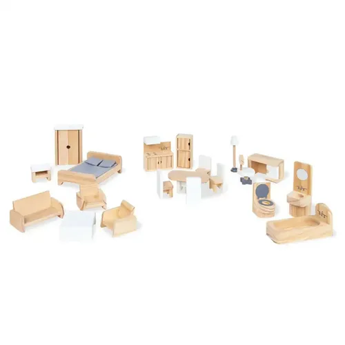 Pinolino® Puppenhausmöbel Set 20tlg. aus Holz