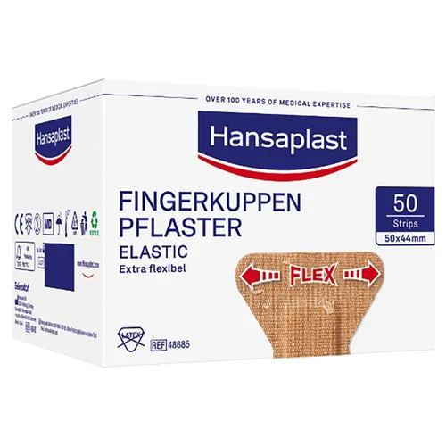 Hansaplast Elastic Fingerkuppenpflaster 5 x 4,4 cm, 50 Stück