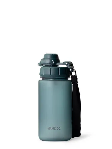 MAMEIDO Trinkflasche, mit 2-in-1 Deckel, Zeitmarkierung, Handschlaufe in 0,5l, 1l, 1,5l & 2l