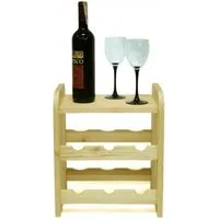 PROREGAL® Weinregal PINOTWINE C - 6 Flaschen aus massivem Kiefernholz - Weinregal für 6 Flaschen, robust aus Kiefernholz, ideal für kleine Räume und einfache Selbstmontage. Perfekt zur stilvollen Präsentation deiner Weinsammlung!