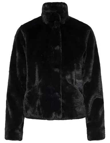 ONLY Fellimitatjacke New Vida schwarz S (36) - Funktionsjacke aus 100% Polyester, stilvolles Kunstfell für warmen Komfort und modischen Look in klassischem Schwarz.
