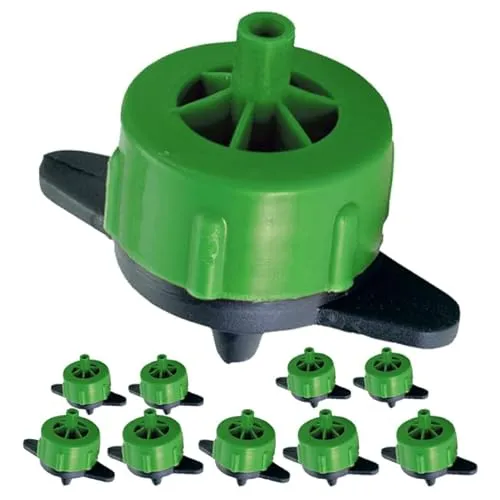 Selbstausgleichende Tropfer - 100 Stück, 2 L/h für effiziente Bewässerung - Tropfer für landwirtschaftliche Bewässerung und Gartenarbeit, bieten gleichmäßigen Wasserdurchfluss, ideal für unebene Flächen und Made in Italy Qualität.