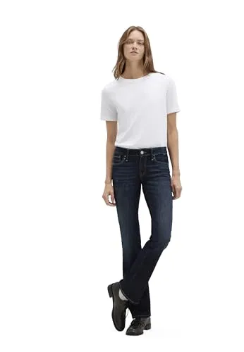 Mavi Damen Bella MID-Rise Jeans, Rinse Miami Street – Slim Bootcut