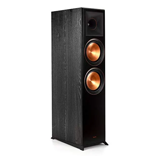 Klipsch RP-8000F Standlautsprecher – Ebony - Premium Lautsprecher mit 2,5 cm Titanium Hochtöner und Dual 20,3 cm Tieftöner für beeindruckenden Klang und kraftvollen Bass, ideal für Heimkino und Musikliebhaber.