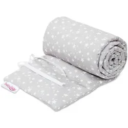 babybay Nestchen Stoff Hellgrau / Weiß