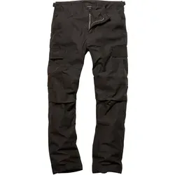 Vintage Industries BDU Pants schwarz, Größe M - Herren-Stoffhosen mit robustem Material und bequemem Schnitt, ideal für Outdoor und Freizeit. Praktische Beintaschen und individuelle Regulierung am Bund für optimalen Tragekomfort.