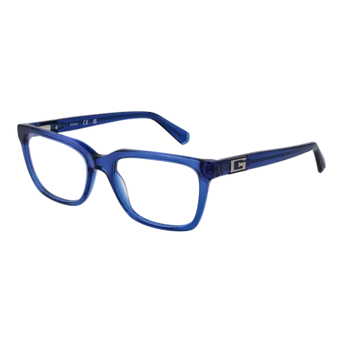 Guess Brillenfassung GU50132 090 54 – Stilvolle Herrenbrille - Moderne Herrenbrillenfassung in Blau aus hochwertigem Azetat. Mit praktischen Federscharnieren für optimalen Tragekomfort und einem eleganten, rechteckigen Design.