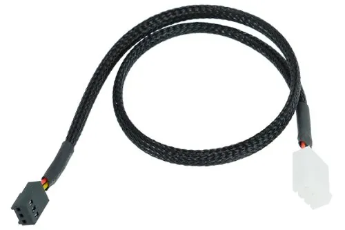 Phobya Durchflusssensorkabel 3 Polig 40cm - Schwarz gesleevt Wasserkühlung Überwachung