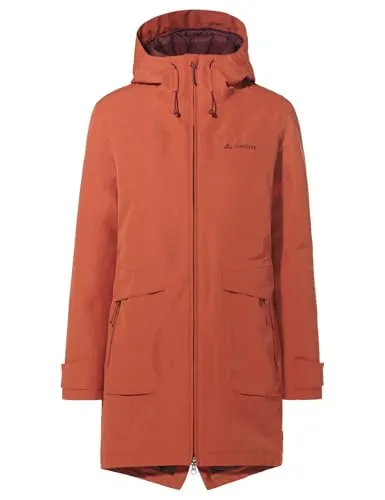 Vaude Women's Skomer Winter Parka III - Komfortabler Winterparka in Rot, Gr 46 - Funktionsjacken: Wasserdichter und winddichter Winterparka, ideal für kalte Tage; mit 2-Wege Front-RV und Kapuze für optimalen Schutz.