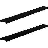 vidaXL Fensterbänke 2 Stk. Dunkelbraun aus Massivholz Eiche - Fensterbänke aus robustem, unbehandeltem Eichenholz, ideal für eine natürliche Präsentationsfläche und pflegeleicht. Verleihe deinem Raum Stil und Funktionalität!