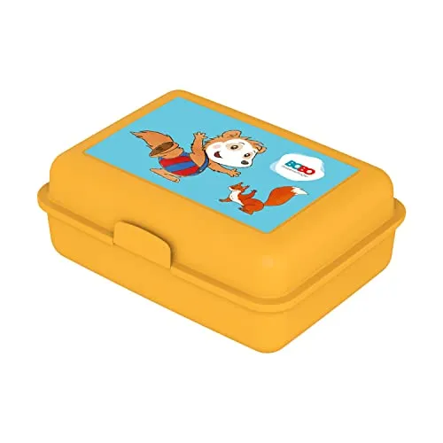 Bobo Siebenschläfer Brotdose Kinder mit Fächern, Yellow