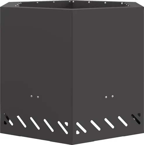 vidaXL Feuerplatz Schwarz