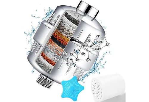 SKYWEE PROFESSIONAL PRODUCTS Duschfilter - Erleben Sie sanftes Duschen mit dem SKYWEE Duschfilter. Die 12-stufige Filtertechnologie entfernt effektiv Chlor und Schwermetalle, schützt Ihre Haut und sorgt für weicheres Wasser. Ideal für empfindliche Haut und einfach zu installieren.