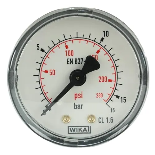 Fittingstore - 50mm Waagerecht Manometer G 1/4