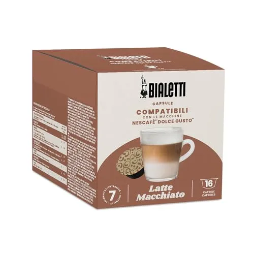 Bialetti Dolce Gusto®-kompatible Kapseln – Latte Macchiato – 16 Stück