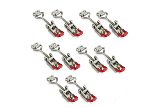 SO-TECH® Kastenriegelschloss Spannverschluss, 10-tlg, M6 - Türzusatzschlösser mit verstellbarem Schnellspanner, Haltekraft von 220 kg und abschließbar für optimale Sicherheit.