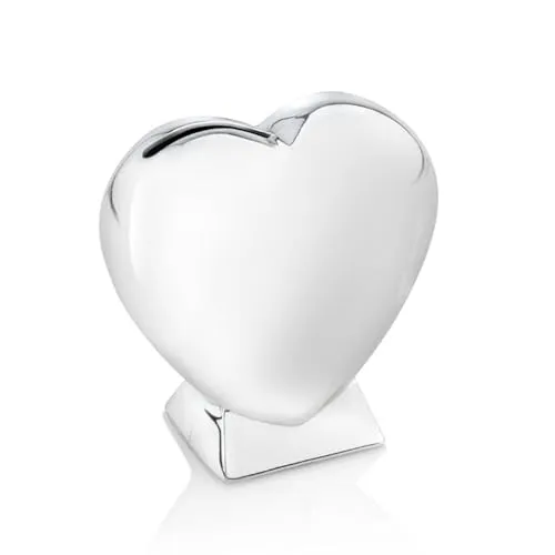 Zilverstad Spardose Herz auf Fuß, versilbert in silber von Zilverstad