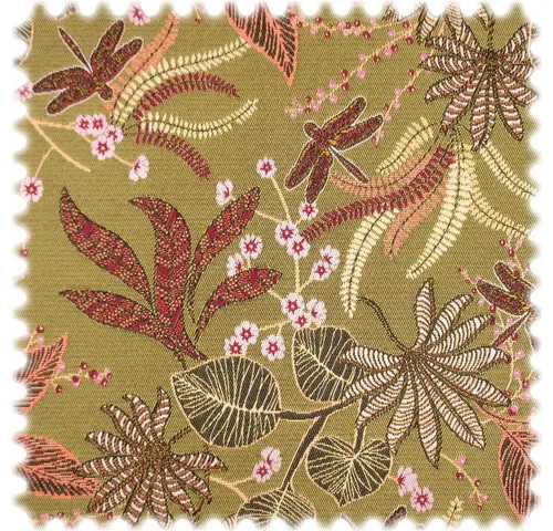Jacquard Flachgewebe Möbelstoff Planta Currygelb - Gardinen - Robuster Jacquard Möbelstoff in trendigem Currygelb, perfekt für stilvolle Möbelbezüge und kreative Wohnideen.