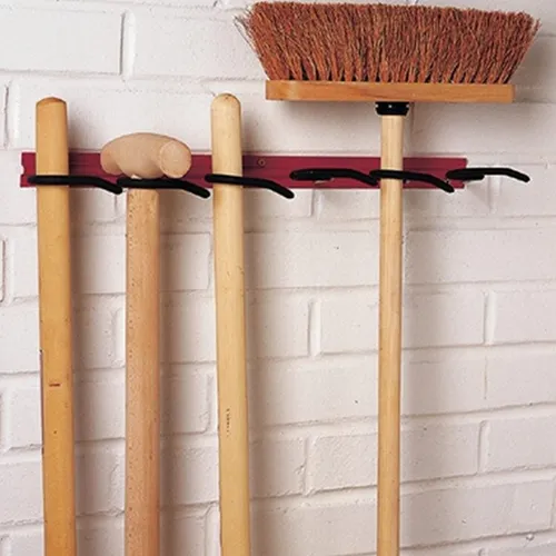 MOTTEZ Hakenleiste mit 6 selbstklemmenden Wandhaken für Haus