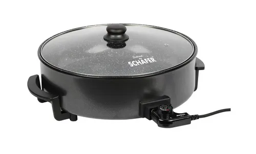 Schäfer Multipfanne Elektrisch (B 36cm H 7cm) mit Keramikbeschichtung Pizzapan