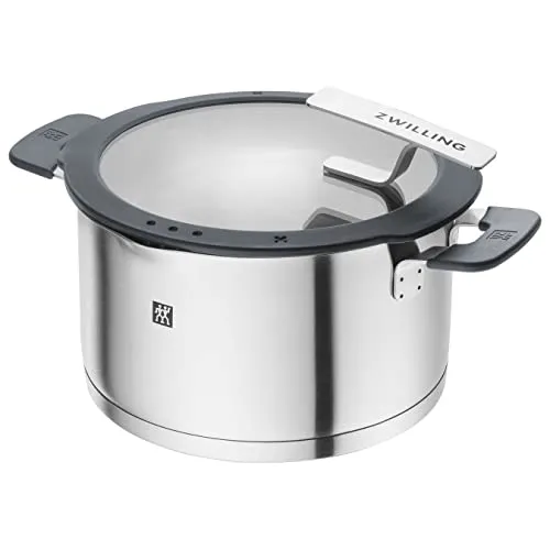 Zwilling Simplify Kochtopf 20 cm aus Edelstahl - Kochtopf 20 cm aus Edelstahl mit integriertem Sieb im Deckel und Stay-cool-Griffen für sicheres Kochen. Ideal für kreative Küchenliebhaber.